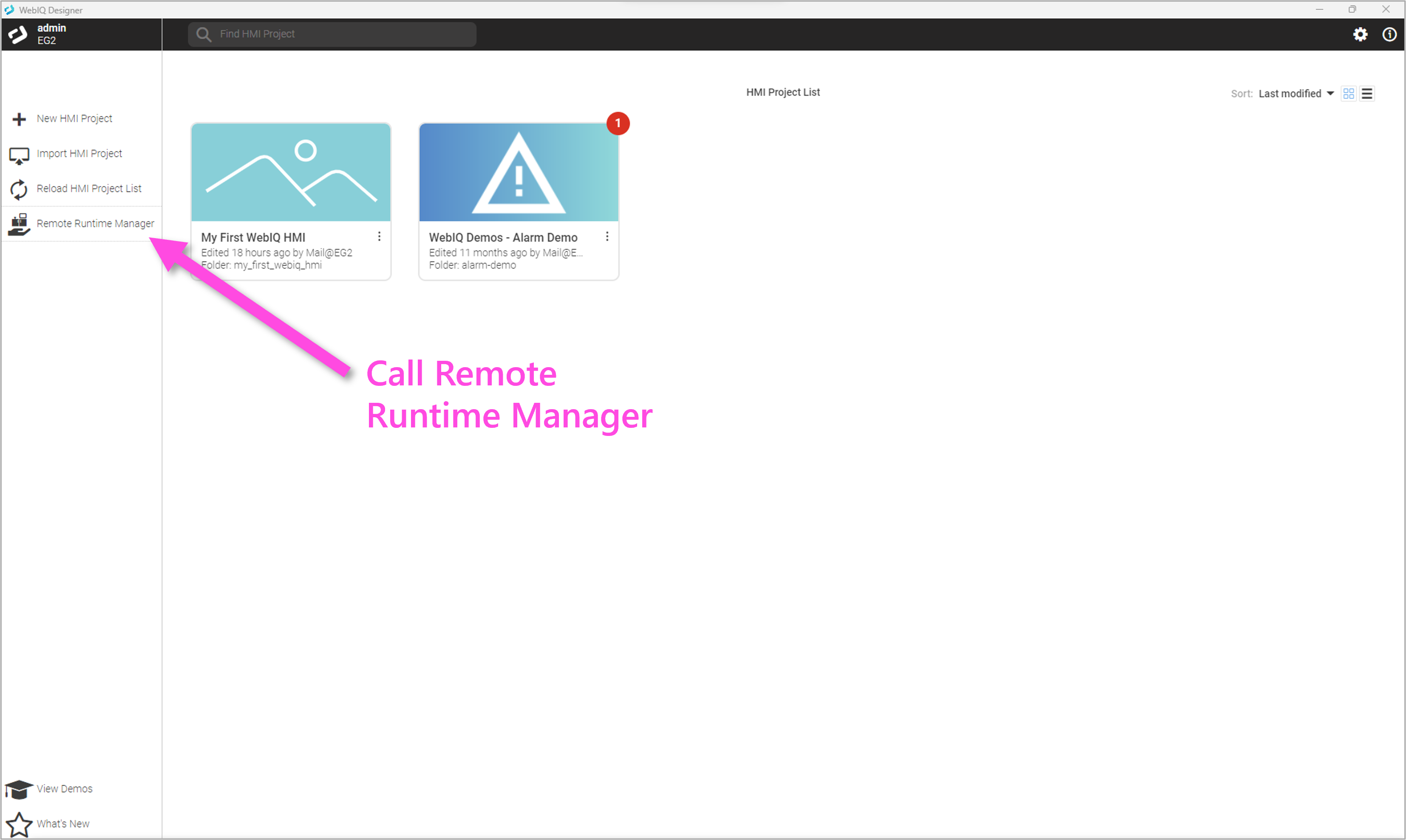 runtime manager remote1